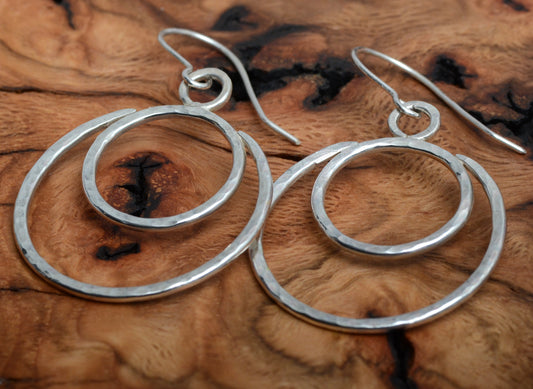 Silver Circle Earrings